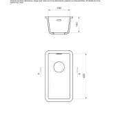 Solid Surface sink for concealed installation Sinesti