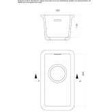 Solid Surface sink for concealed installation Sinesti