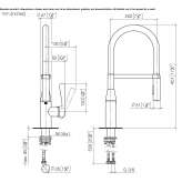 Professional kitchen faucet with one handle Iglesias