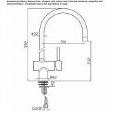 Single-lever countertop kitchen faucet with a swivel spout Byram