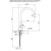 1-hole kitchen faucet with swivel spout Serle