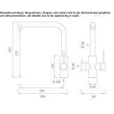 On-board mixer with shut-off valve for purified water Anaya