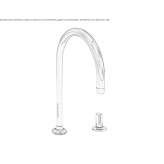 Kitchen faucet with 2 holes and single handle, made of chrome-plated brass Wickham