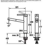 Stainless steel kitchen faucet with pull-out spout Septeuil