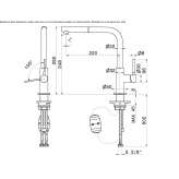 Single-lever countertop kitchen faucet with spray Nilsiae