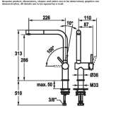 Stainless steel kitchen faucet with pull-out spout Septeuil