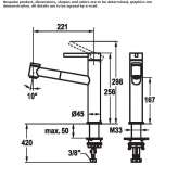 1-hole stainless steel kitchen faucet with pull-out spout Septeuil