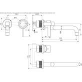 Two-hole wall-mounted kitchen faucet with swivel spout Zerlach