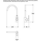 Countertop kitchen faucet with single handle and 1 hole Nyzy