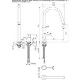 Contemporary 2-hole countertop bridge faucet Zerlach