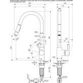 Countertop kitchen faucet with pull-out spout Zerlach