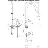 Countertop kitchen faucet with a single handle and pull-out spout Zerlach