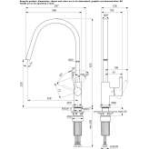 Countertop faucet with single handle Zerlach