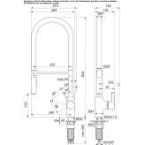 Professional countertop kitchen faucet with one handle Zerlach