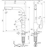 Countertop kitchen faucet with one handle Zerlach