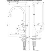 Countertop faucet with single handle Zerlach