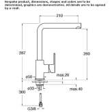 Countertop kitchen faucet with one handle Flumeri