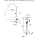 Sink faucet with remote control and swivel spout Kadnikov