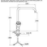 1-hole countertop kitchen faucet Patu