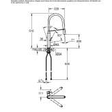 Countertop kitchen faucet with spray Budingen