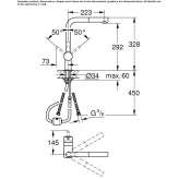 1-hole kitchen faucet with swivel spout Huazulco