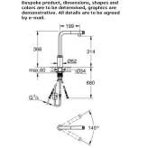 1-hole countertop kitchen faucet Huazulco