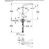 1-hole kitchen faucet with swivel spout Huazulco