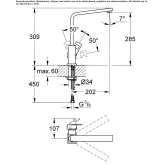 1-hole countertop kitchen faucet with a swivel spout Cakirlar