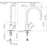 Kitchen faucet with single handle Umka