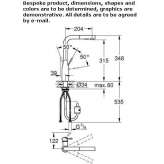 Kitchen faucet with pull-out spout and temperature limiter Eidsvag