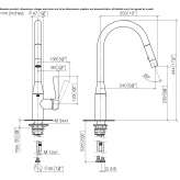 Single-lever kitchen faucet with spray Iglesias