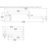 Single-hole wall-mounted pot filler with two handles Savalia