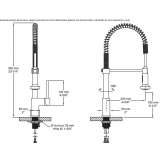 Countertop kitchen faucet with a single handle and swivel spout Kintbury