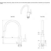 Countertop kitchen faucet with one handle Viddalba