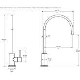 Single-hole tap for water filtration system Mercadal