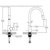 Countertop kitchen faucet with a single handle and swivel spout Mercadal