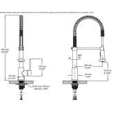 Countertop kitchen faucet with a single handle and swivel spout Kintbury