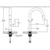 Single-lever countertop kitchen faucet with a swivel spout Savalia