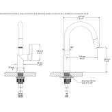 Countertop kitchen faucet with a swivel spout Sisal