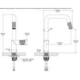 Countertop kitchen faucet with a swivel spout Sisal