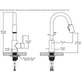 Countertop kitchen faucet with pull-out spout Mercadal