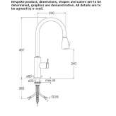 Stainless steel kitchen faucet with single handle and pull-out spout Obbola