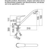 Countertop kitchen faucet with one handle Skole