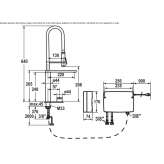 Elektroniczny profesjonalny kran kuchenny ze sprayem Mazatlan