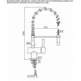 Countertop kitchen faucet with a single handle and pull-out spout Byram