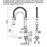 Countertop kitchen faucet with 1 hole and pull-out spout Arzens