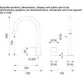 2-hole stainless steel kitchen faucet with swivel spout Faerloev