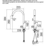 Countertop kitchen faucet with a swivel spout Escada