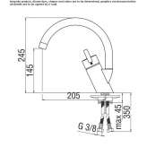 1-hole countertop kitchen faucet Faver