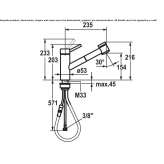 Stainless steel kitchen faucet with pull-out spout Hemer